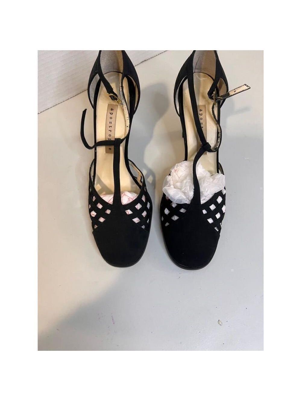 Apostrophe Black Heels Women's Size 7